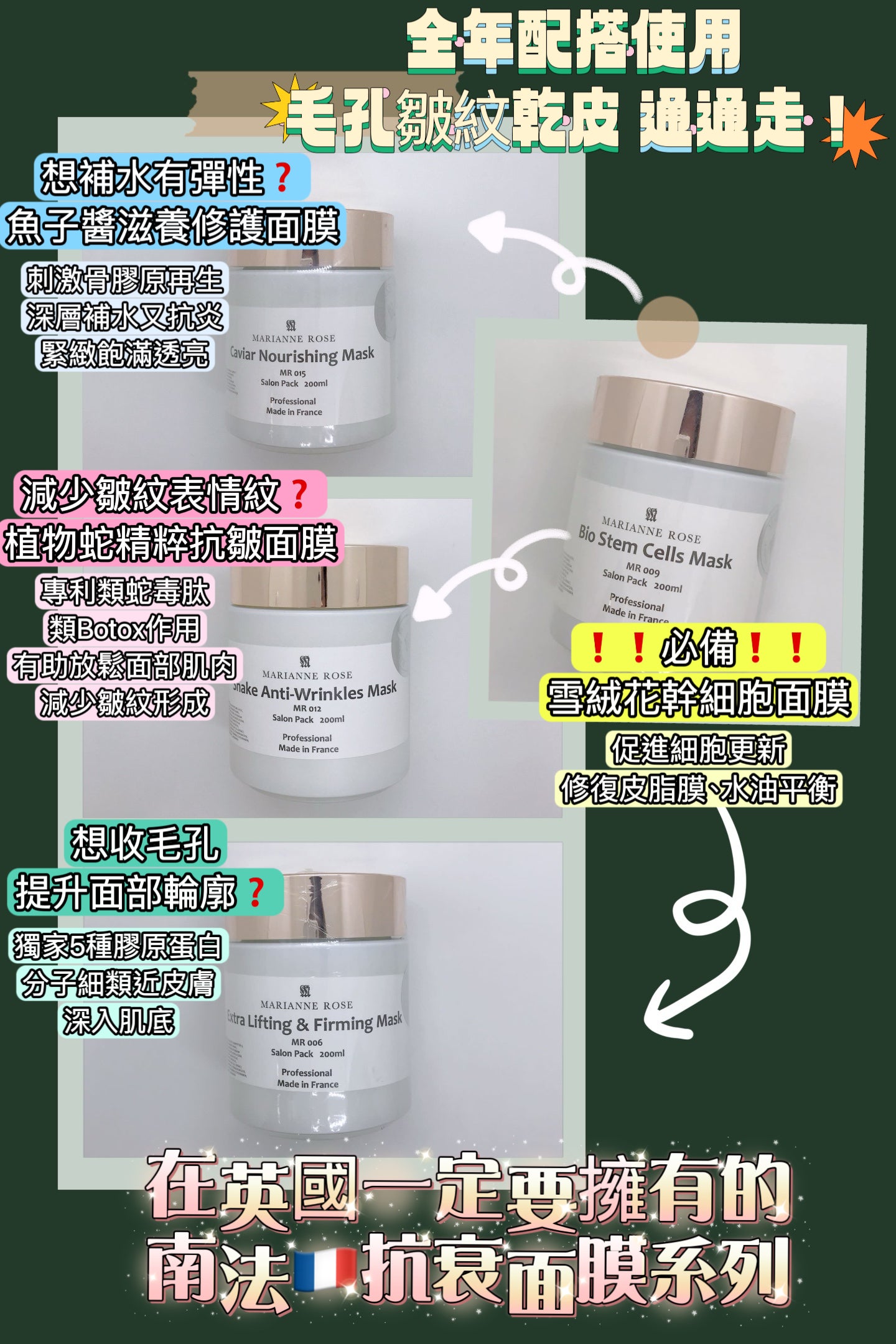 【南法🇫🇷】Marianne_Rose 抗衰面膜系列
